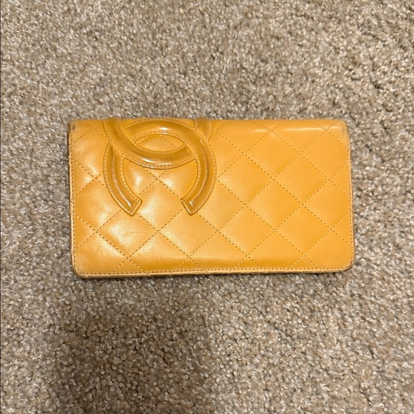 CHANEL Handbags - Chanel Cambon Yellow Quilted Women's Wallet + Box